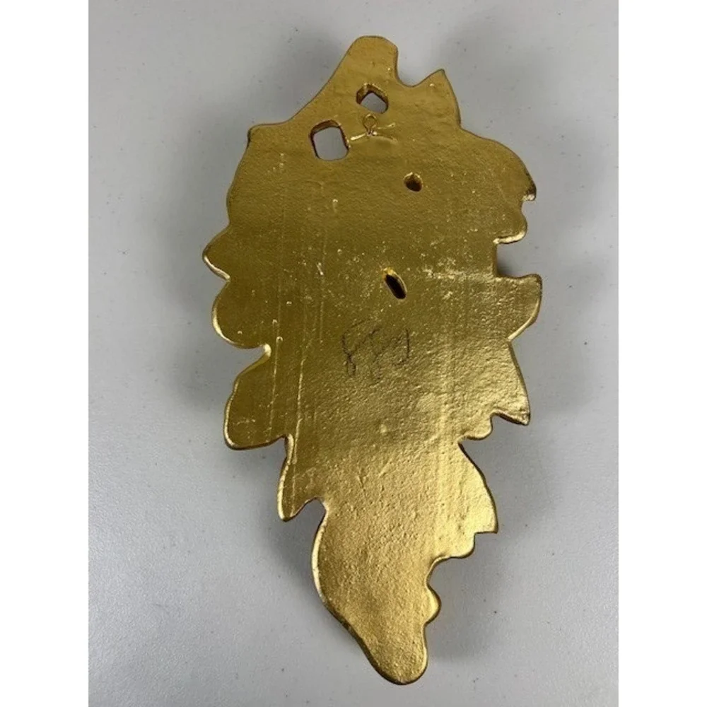 Vintage Roman Art Co Gold Fruit Wall Chalkware Resin Plaque Mid‎ Century 14 Inch